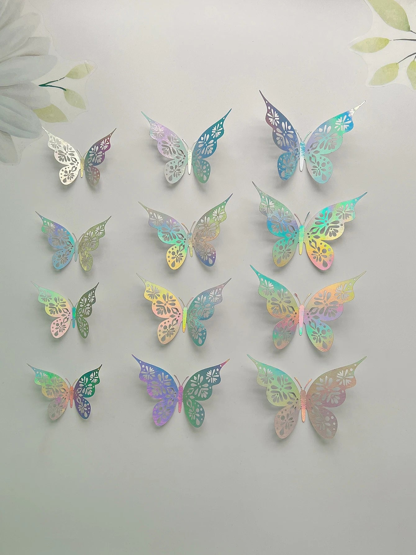 12Pcs 3D Hollow Butterfly Wall Stickers