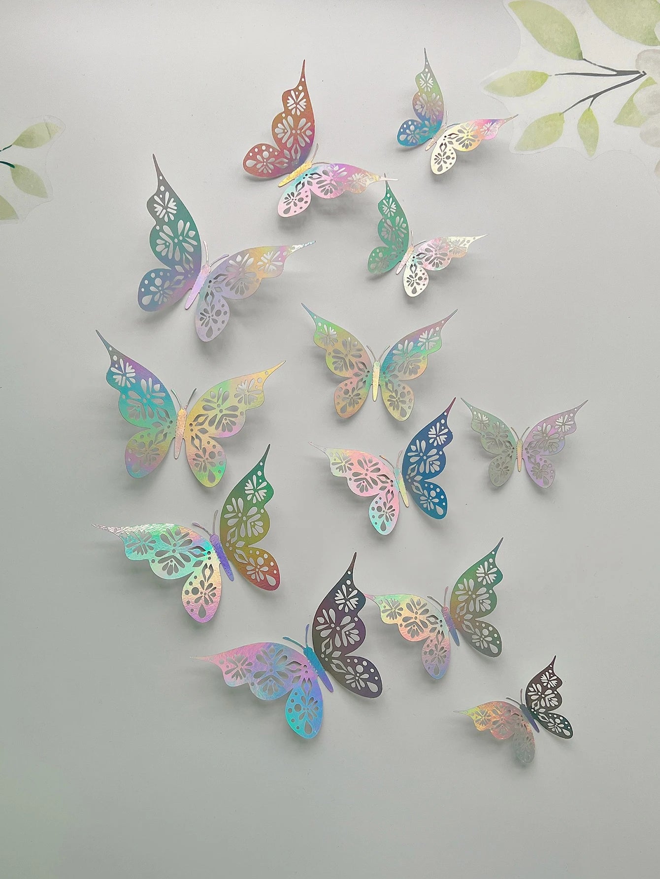 12Pcs 3D Hollow Butterfly Wall Stickers