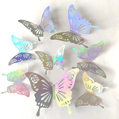 12Pcs 3D Hollow Butterfly Wall Stickers