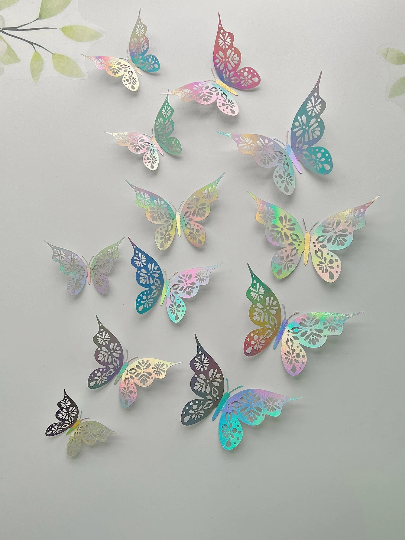 12Pcs 3D Hollow Butterfly Wall Stickers