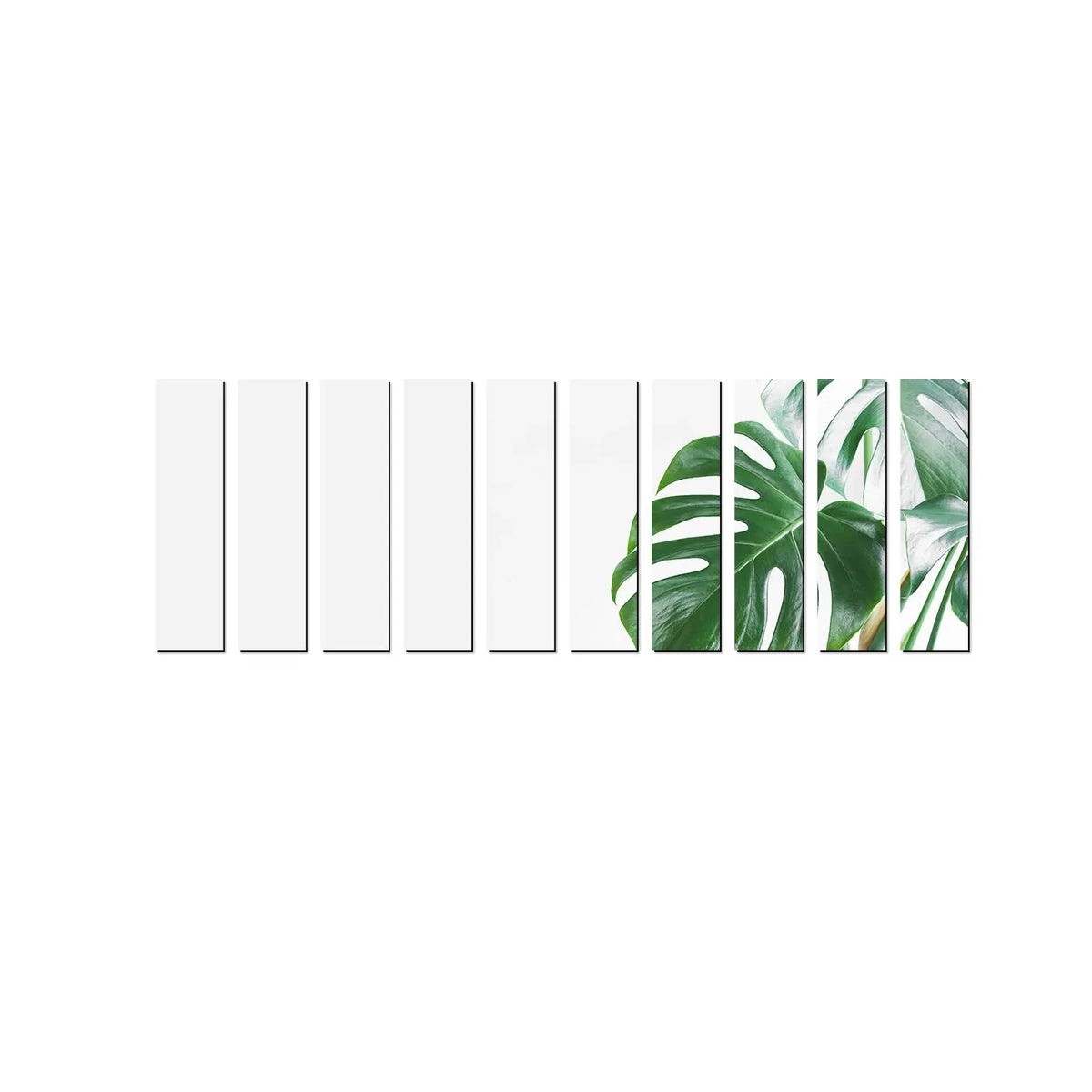 10-Piece 3D Striped Mirror Wall Stickers